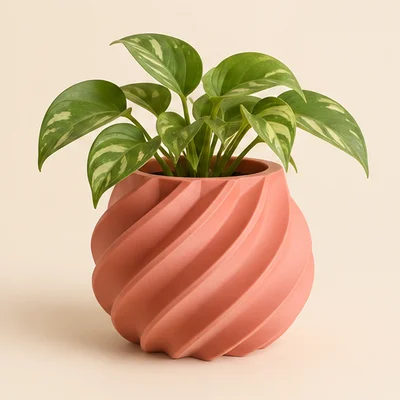 Vaso Espiral Coral