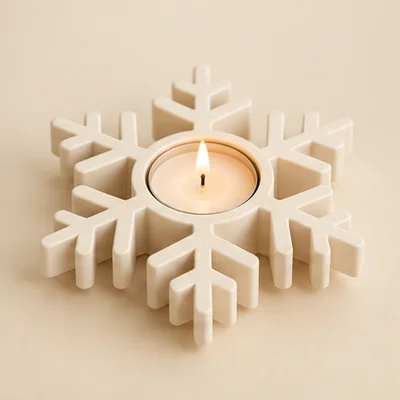 Porta-vela Floco de Neve